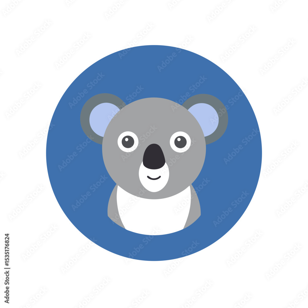 Naklejka premium Charming Koala Bear Vector Illustration For Australian Themed Art And Souvenirs