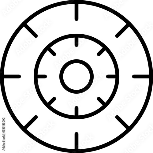 Focus, concentration icons collection. Goal, Target Line icon set. Line icons related to focus and concentration. Vector illustration