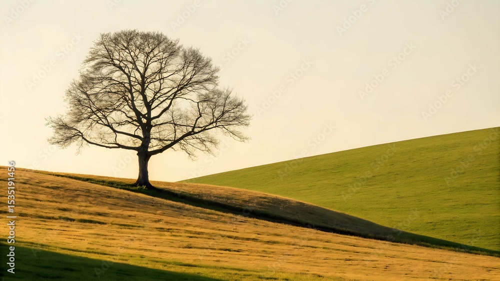 Obraz premium Lone tree landscape nature scenic view