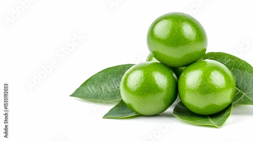 Wallpaper Mural Passion fruit Isolated with leaf. Passion maracuya fruit on white background Torontodigital.ca