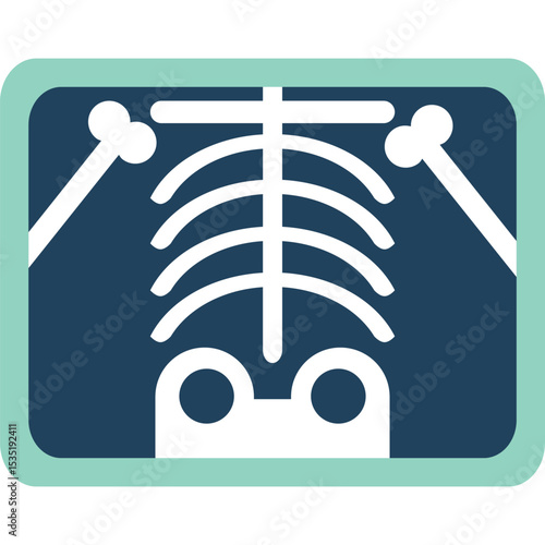 rontgen vector flat illustration
