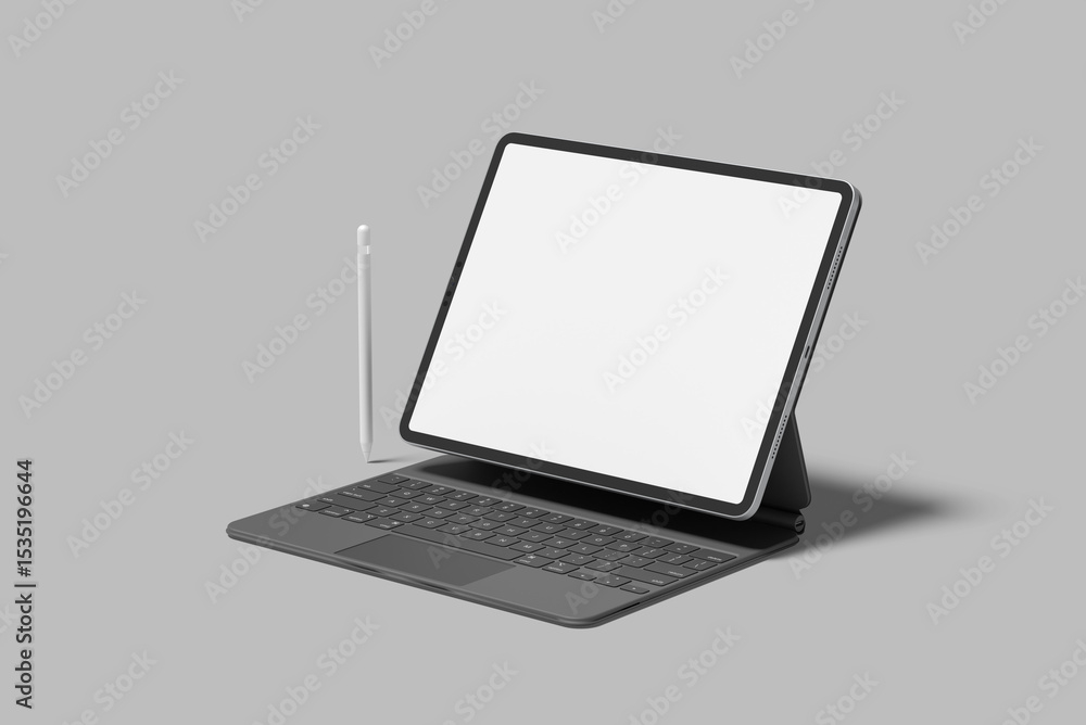 tablet pro with keyboard blank mockup tablet pro with keyboard blank mockup