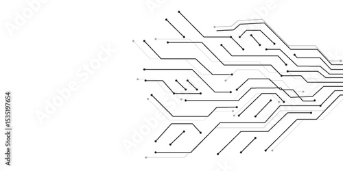 Motherboard technology abstract texture design. Creative idea AI banner concept for internet technology. Software coding. Digital concept for poster, cover, banner, header, web, presentation template.