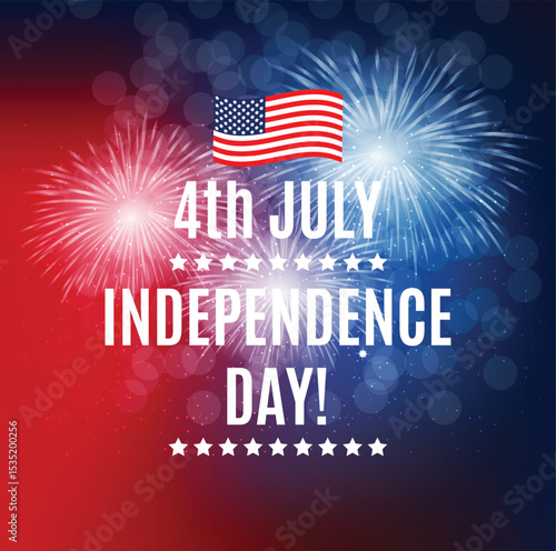 Independence Day in USA Background. Can Be Used as Banner or Poster. Vector Illustration.eps