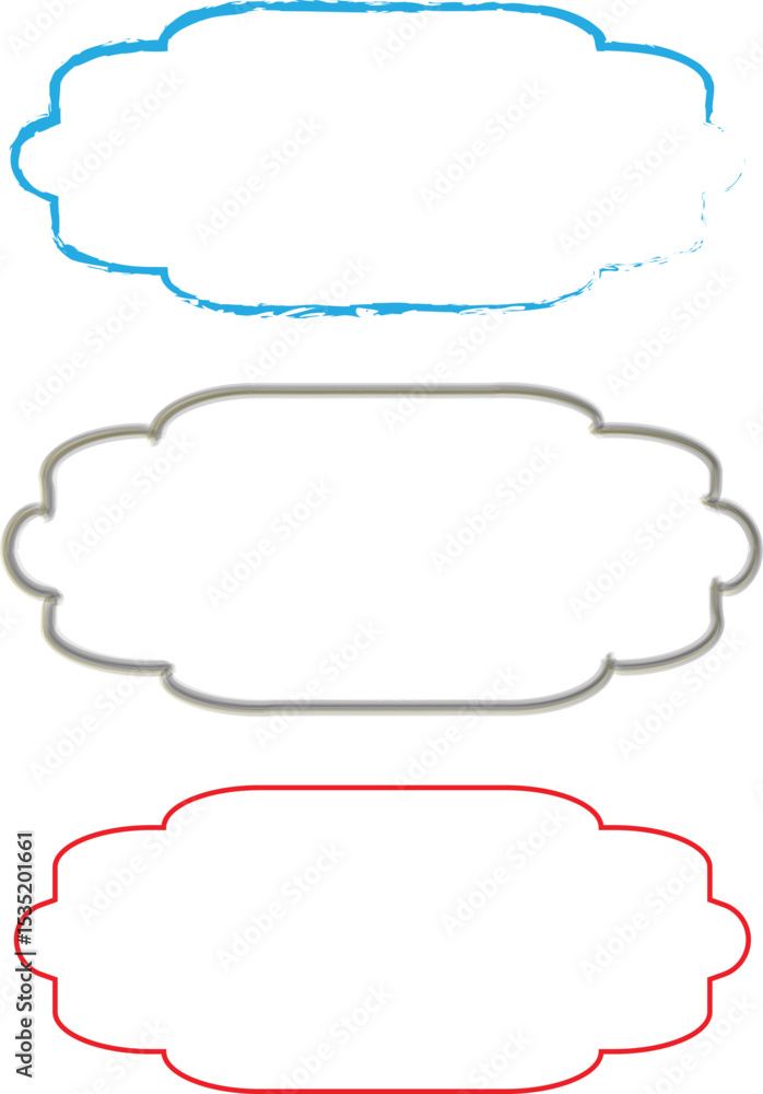 Fototapeta premium Ornate borders frame design illustrator