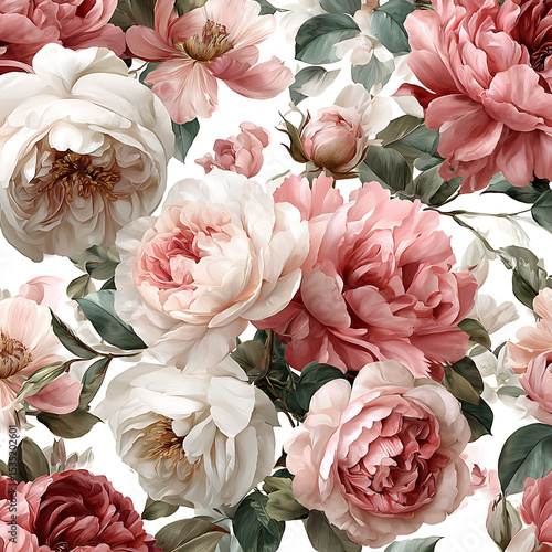 Wallpaper Mural Beautiful floral arrangement with peonies and roses. Torontodigital.ca