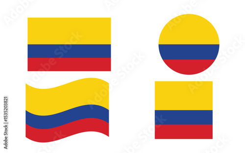 Flag icons of Colombia. Colombia Official National Flag. Flat Digital Vector Illustration of Colombia Flag and National Emblem. Rectangular Colombia Flag Icon – Standard Size and Colors. Free Download Flag icons of Colombia. Colombia Official National Flag. Flat Digital Vector Illustration of Colombia Flag and National Emblem. Rectangular Colombia Flag Icon – Standard Size and Colors. - GFXLoad
