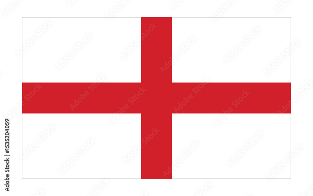 Fototapeta premium Flag icon of England. England Official National Flag. Flat Digital Vector Illustration of England Flag and National Emblem. Rectangular England Flag Icon – Standard Size and Colors. 