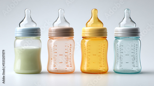 Wallpaper Mural Colorful baby bottles with various liquids. Torontodigital.ca