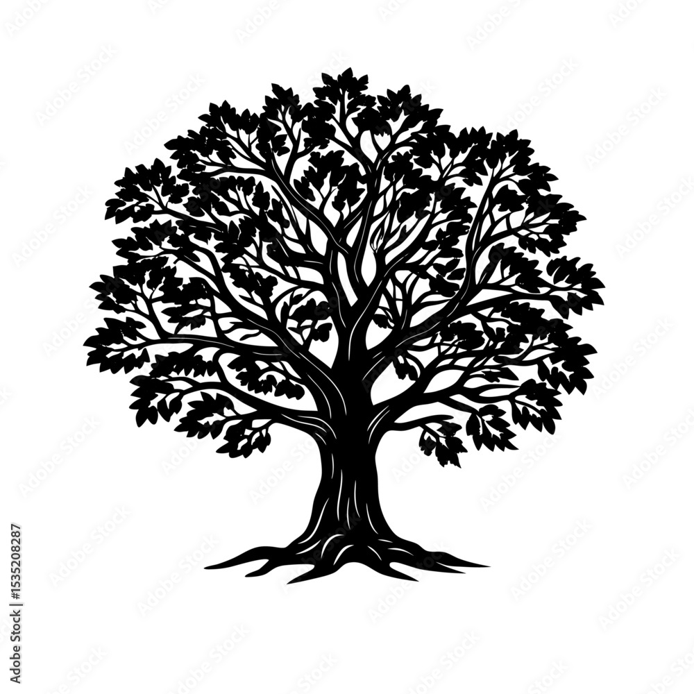 Obraz premium vector tree silhouette