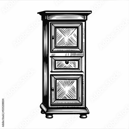 Elegant towel warmer cabinet with two doors and drawer.  This stylish heated towel cabinet is perfect for bathrooms and spas.