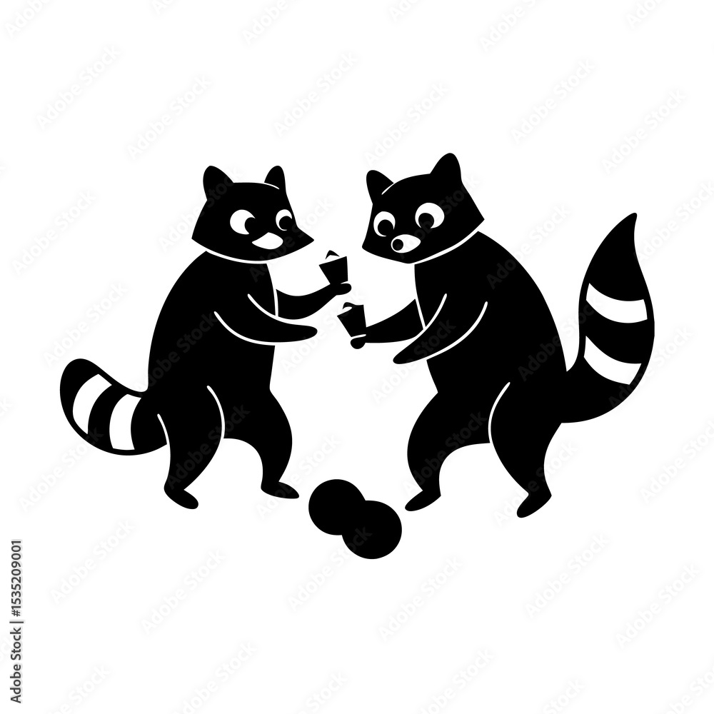 Obraz premium black and white cat