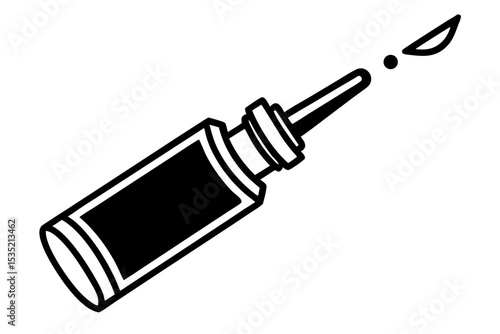 Nasal spray vector silhouette illustration isolated on white background