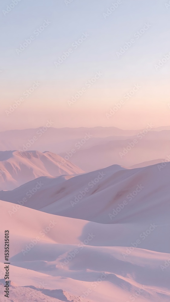 Naklejka premium Pastel enchanting forest with tall, graceful trees