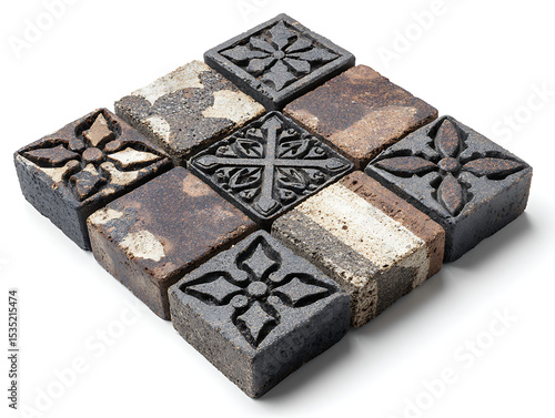 Wallpaper Mural Decorative tiles arranged in intricate patterns. Torontodigital.ca