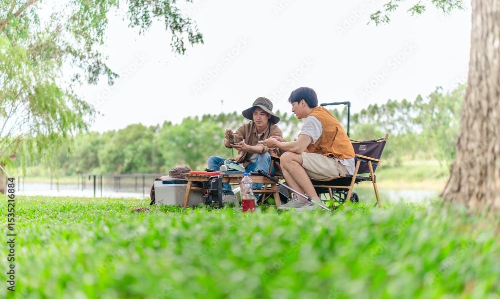 Friends Planning by the Lakeside Camp Friends Planning by the Lakeside Camp