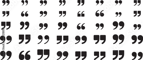 Collection of various quote marks styles and sizes. eps-10
