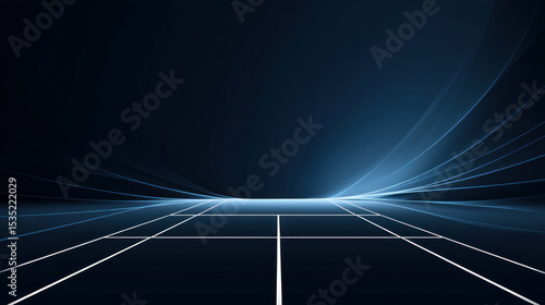 Abstract tennis background for sport game illustration with copy space in minimalist style. Tennis court top view. Ideal for sports events, competitions, poster, background