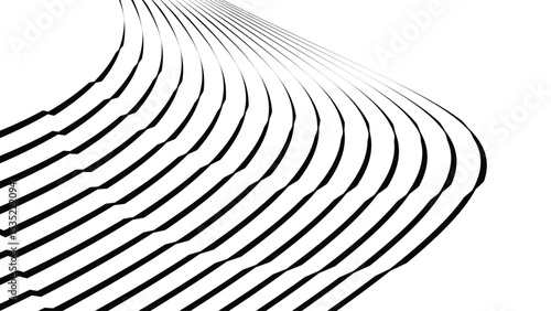Vector abstract geometric seamless pattern with wave fading lines, tracks, halftone stripes. Extreme sport style illustration, urban art. Trendy monochrome graphic texture. Stylish sports pattern