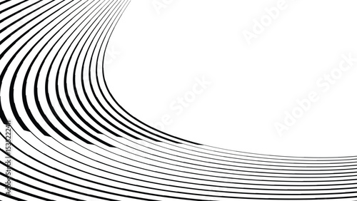 Vector abstract geometric seamless pattern with wave fading lines, tracks, halftone stripes. Extreme sport style illustration, urban art. Trendy monochrome graphic texture. Stylish sports pattern