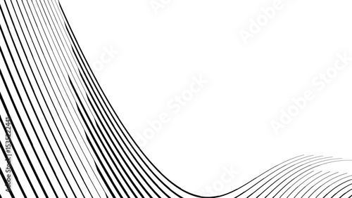 Vector abstract geometric seamless pattern with wave fading lines, tracks, halftone stripes. Extreme sport style illustration, urban art. Trendy monochrome graphic texture. Stylish sports pattern