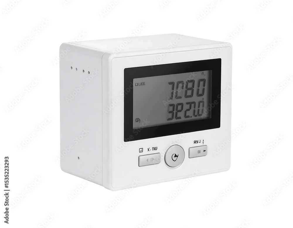 Fototapeta premium White Digital Kitchen Timer with Magnetic Back and Large Display
