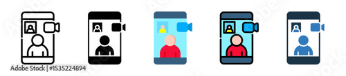 Video Call icon multiple style 
