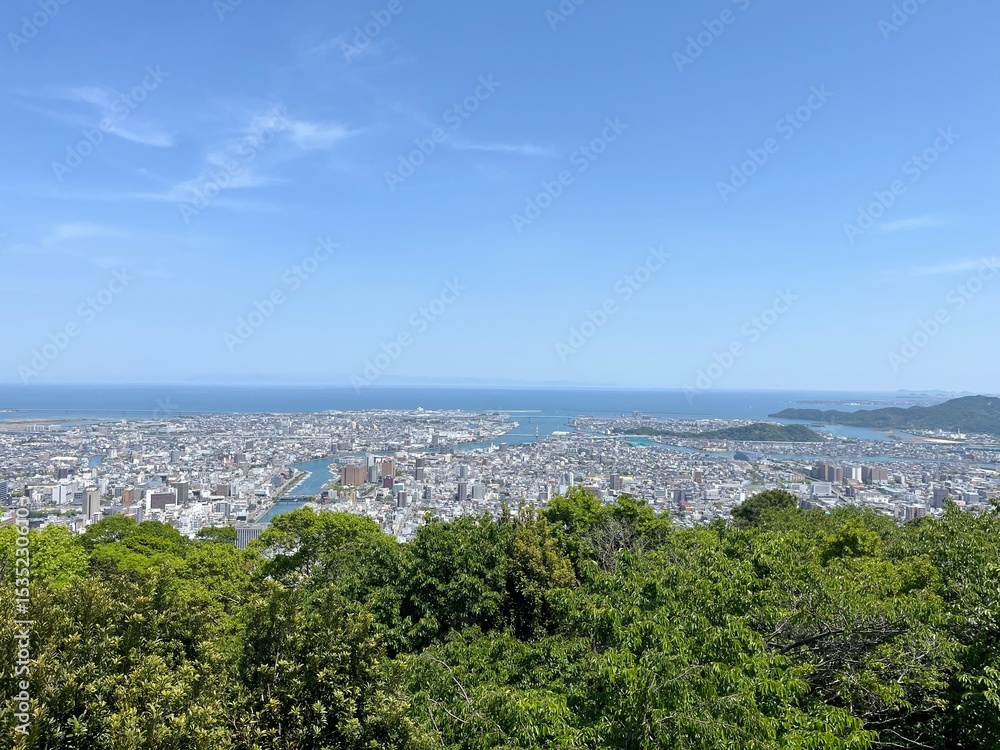 Obraz premium 眉山から見た徳島の風景