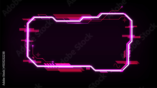 Futuristic hud interface.Hud frames.Sci-fi concept design.Data transfer infographic.Vector illustration.HUD interface overlay template for gaming, streaming or high tech visual