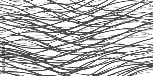 Black and white wave pattern. Black and white water waves. Seamless water pattern wavy lines. illustration