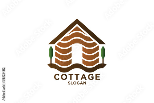 Cottage logo. Home logo. House logo.
