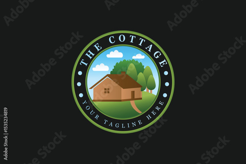 Cottage logo. Home logo. House logo.