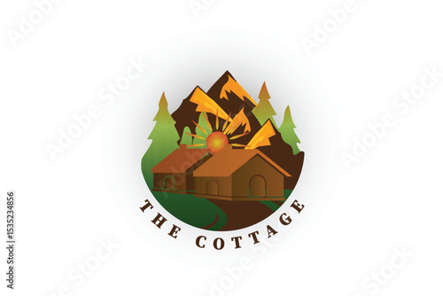 Cottage logo. Home logo. House logo.