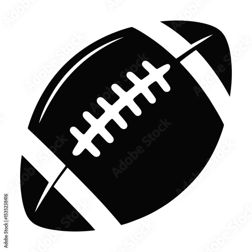 American football icon black and white graphic
