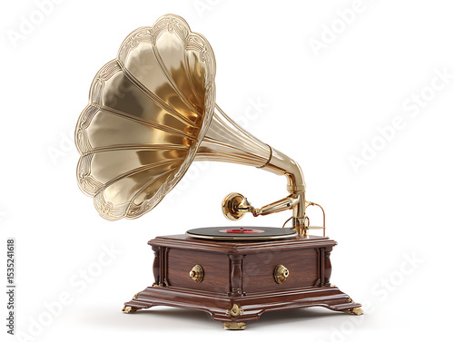 Vintage gramophone with a classic design.