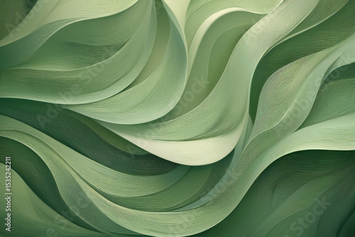 Soft Organic Abstract Background in Sage Green