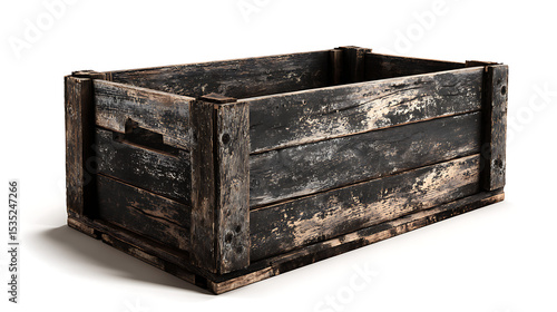 Vintage wooden crate with a rustic look.