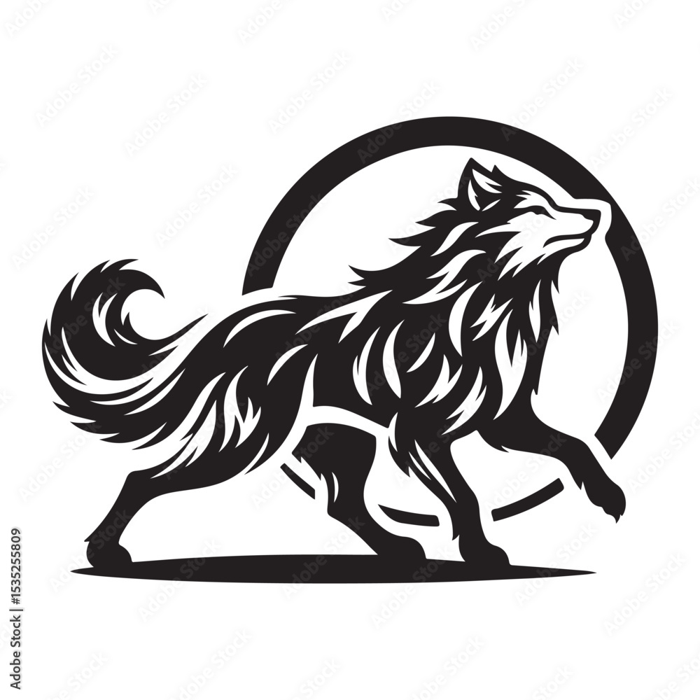 Obraz premium vector illustration of a lion