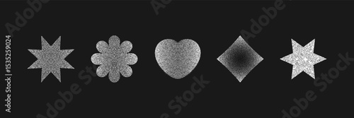 Abstract geometric icons set with seamless patterns for creative backgrounds and design perfect for decoration.