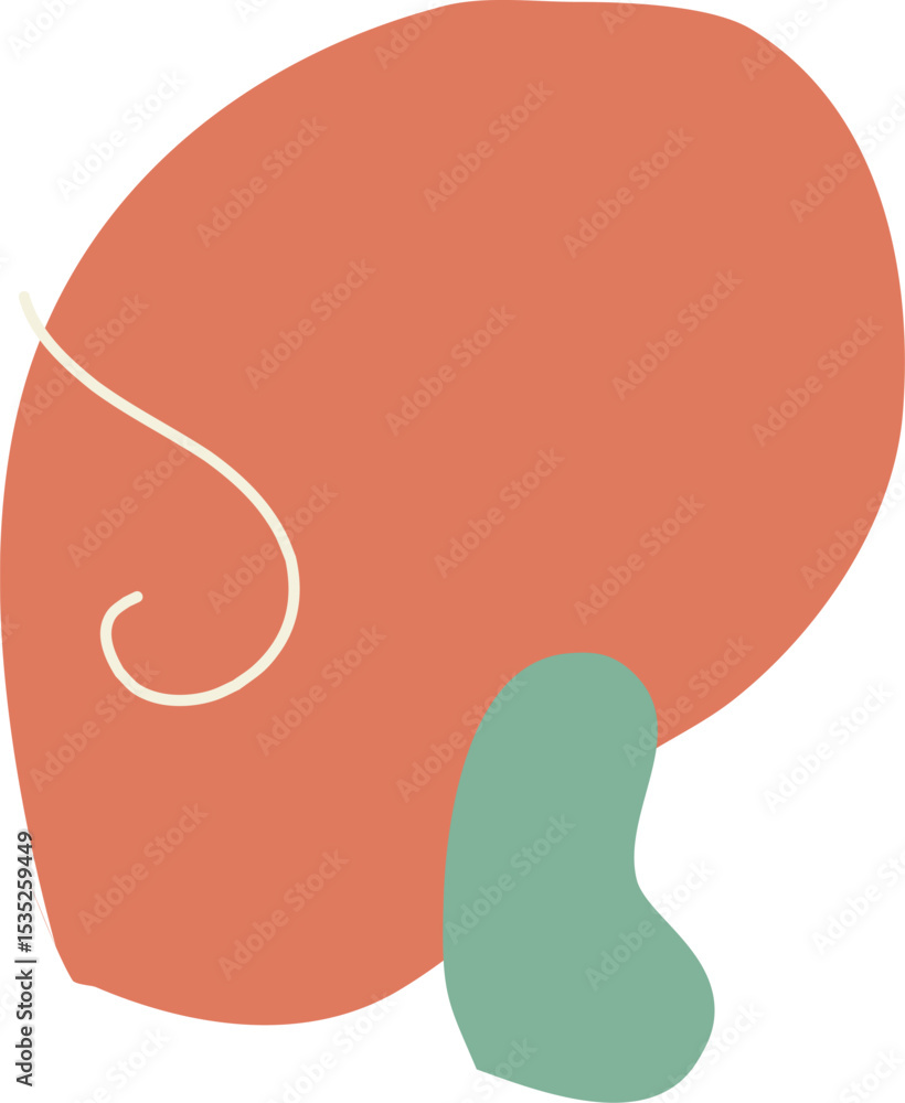 Aesthetic organic abstract shape hand drawn pastel blob Aesthetic organic abstract shape hand drawn pastel blob