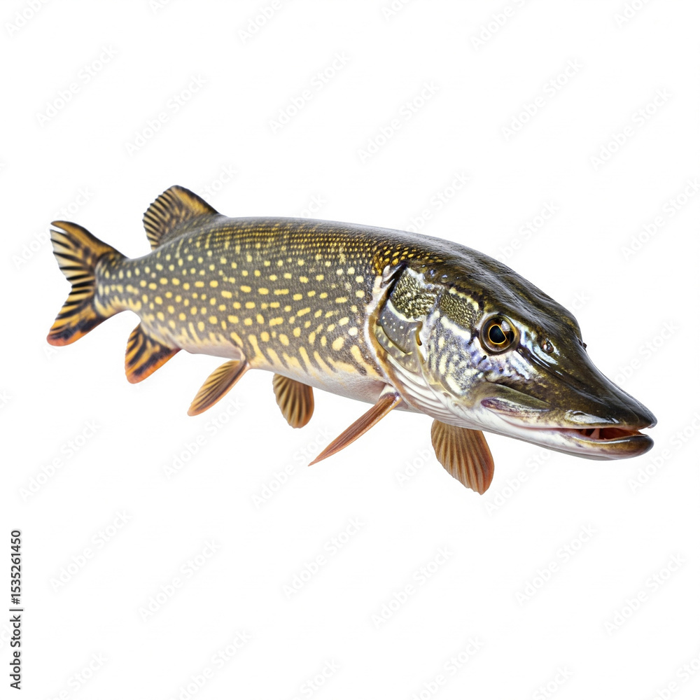 Fototapeta premium pike on a white background
