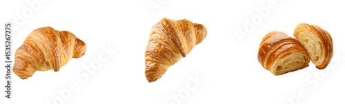Freshly Baked Croissants: Golden Pastries for a Delicious Breakfast or Snack

