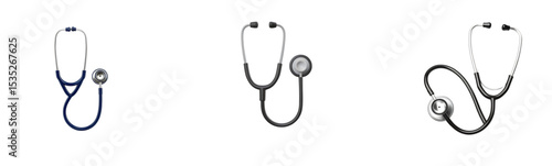 Medical Stethoscope Collection: Essential Tools for Healthcare and Diagnosis

