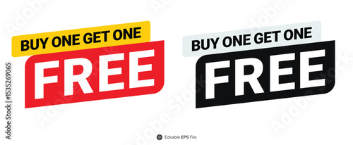 Buy One Get One Free promotional banners are perfect for retail marketing and sales campaigns.