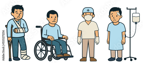 Injured patients getting hospital care