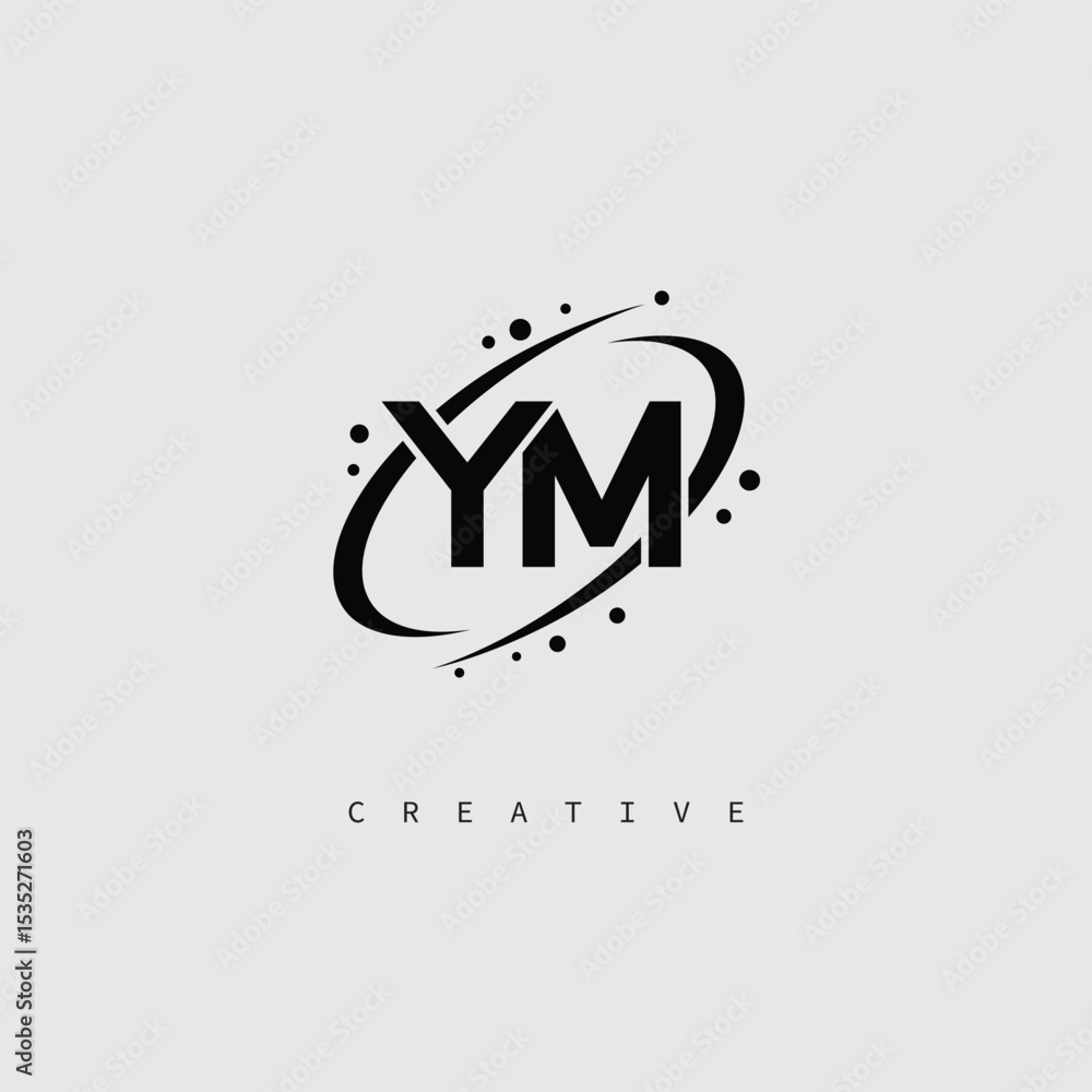 YM Creative Monogram Logo – Minimal Futuristic Letter mark Design with Space Orbit Style and swirl Style for Modern Branding & Tech Identity YM Creative Monogram Logo – Minimal Futuristic Letter mark Design with Space Orbit Style and swirl Style for Modern Branding & Tech Identity