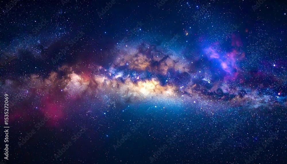 Naklejka premium Cosmic view of Milky Way