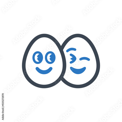 Eggs with Faces Icon