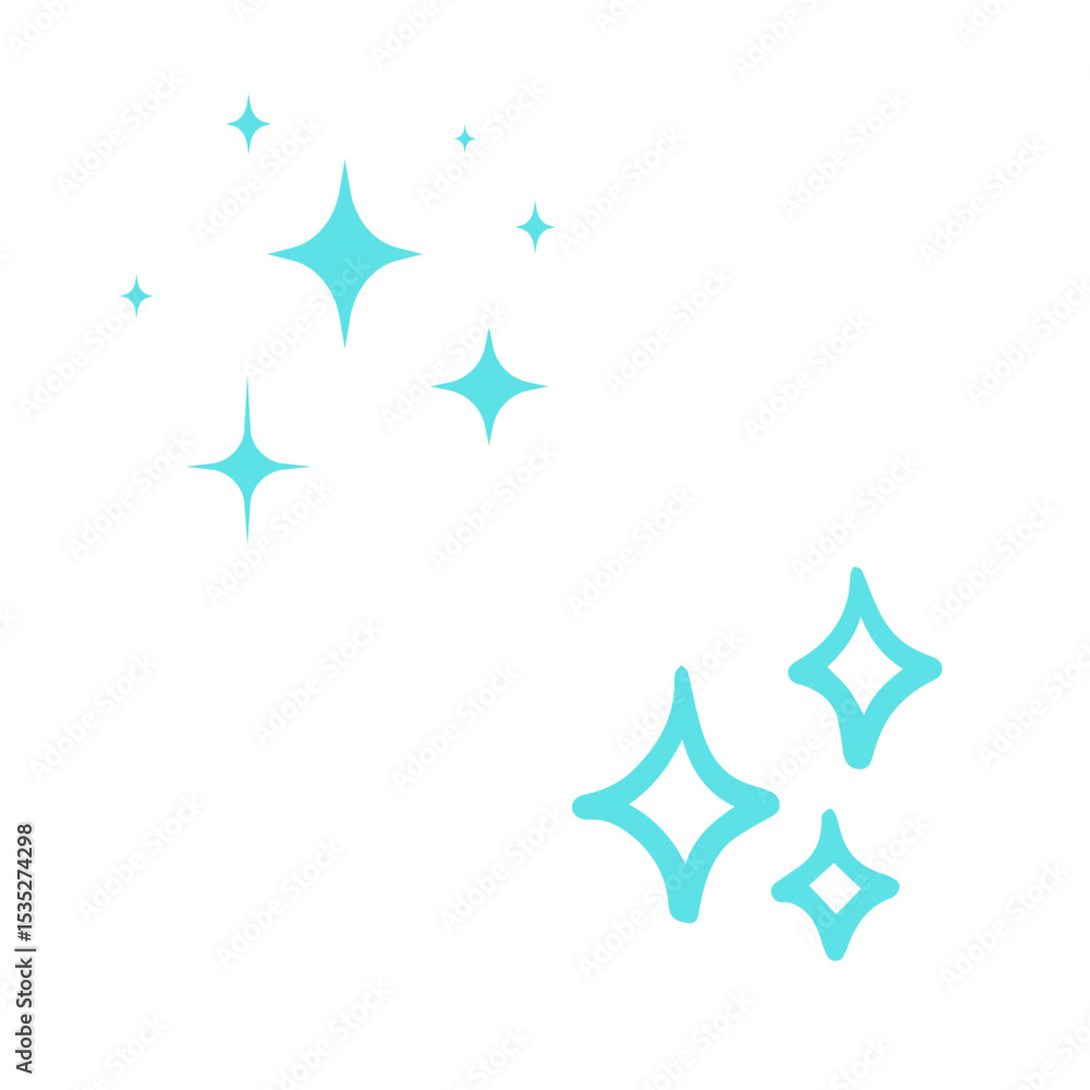 Obraz premium キラキラマーク(セルリアンブルー)