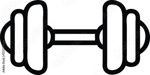 dumbbell icon, simple fitness symbol, weightlifting